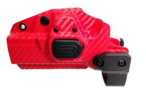 ब्लूटैक हॉट सेलिंग कार्बन फाइबर ड्यूटी लेवल 3 आउटसाइड वेस्टबैंड गन होल्स्टर विद थंब क्विक रिलीज़ बटन रेड - Product Image 2