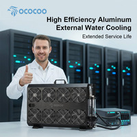 Sistem Pendingin Air Eksternal OCOCOO BC5 Terintegrasi Pompa Reservoir Radiator 8 Kipas Pendingin Cair untuk Server Workstation AI