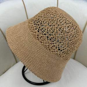 Sombrero de Paja <span class=keywords><strong>para</strong></span> <span class=keywords><strong>Mujer</strong></span> con Logotipo Personalizado, Tejido <span class=keywords><strong>a</strong></span> Crochet, Diseño Calado, <span class=keywords><strong>para</strong></span> Playa o Pesca - Product Image 1