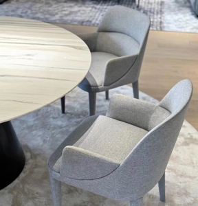 Sillón de Diseño Italiano VL, Silla de Comedor Moderna y Minimalista con Estructura de Madera Maciza para Hotel y Restaurante, Súper Cómoda, Muebles para el Hogar - Product Image 4