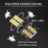 Ampoule LED Canbus JHS Automotive T10 W5W 24SMD 4014 sans erreur pour feux de plaque d'immatriculation de camion, SUV, fourgonnette – Personnalisation OEM/ODM en usine