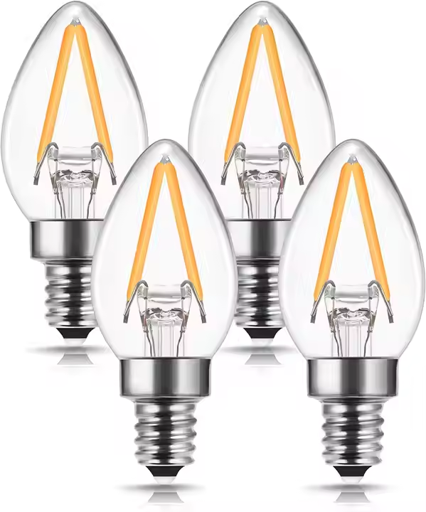 Clear Glass C7 LED Christmas Light Bulb E12 E14 LED Refrigerator Candle Bulb 0.6W 1W 1.5W Night Light Chandelier Lamp Bulbs