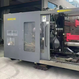 Máquina de moldeo por inyección horizontal de dos placas Borch de 1000 toneladas de quinta generación usada, controlada por PLC, con caja de engranajes y tornillo de rodamiento. - Product Image 1