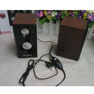 JT042 Wooden Speaker USB Powered Compact <b>Stereo</b> Sound <b>System</b> - Product Image 3