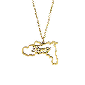 Etnico più recente in acciaio inossidabile collane pendenti antietiopica regione argento rosa oro colori per le donne ragazze gioielli africani - Product Image 1