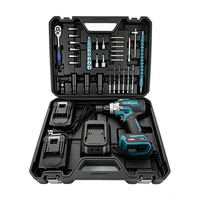 Clé à chocs électrique sans balais, coffret d'outils, batterie lithium-ion, pour réparation automobile, chantier, travail du bois, jeu d'outils électriques à douilles, double alimentation