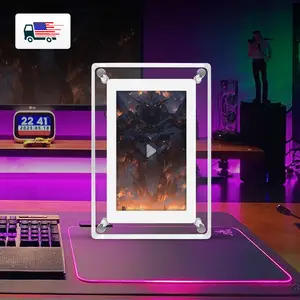 5 7 polegadas HD moldura acrílica transparente NFT Digital Photo Frame com bateria