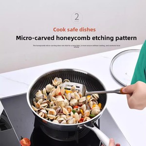 316 Edelstahl Antihaft-Flach pfanne Modernes Waben-Wok-Brat grill Gasherd Induktion sherd Kompatibles Kochen - Product Image 4