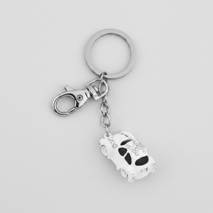 Portachiavi in cristallo bianco Beetle, accessorio senza scatola - Product Image 2