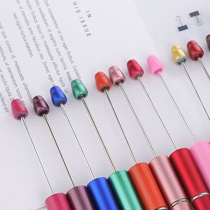 Stylos à bille en plastique vierges X910-1 pour recharge d'encre, personnalisables avec perles, vente en gros de stylos à perles pour perles focales en silicone - Product Image 4
