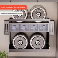 Étagère murale en métal pour assaisonnements de cuisine, sans perçage, multifonctionnelle, multi-niveaux, pour bouteilles et bocaux de condiments