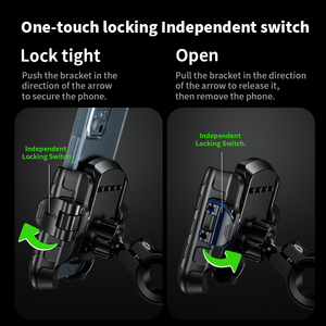 Kewig IP66 Waterproof <strong>Phone</strong> <strong>Holders</strong> for Motorcycle Anti-Shock Quick Release for Bicycle Scooter E-bike <strong>Motorbike</strong> - Product Image 4