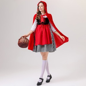 Disfraz de Caperucita Roja para Mujer Adulta, Conjunto de Vestido y Capa, Disfraz de Halloween, Traje para Juego de Roles, Primavera 2025 - Product Image 3