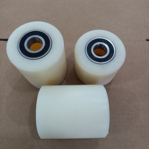 <span class=keywords><strong>200mm</strong></span> <span class=keywords><strong>Nylon</strong></span> Polia Rodas com Rolamentos <span class=keywords><strong>Nylon</strong></span> PP Pallet Truck Rodas Empilhadeira Elétrica 3 Rodas - Product Image 1