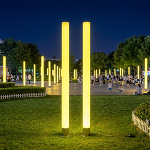 <span class=keywords><strong>Lampadaire</strong></span> LED d'extérieur cylindrique, luminaire décoratif pour pelouse, lampe d'ambiance carrée pour parc, arrangement paysager - Product Image 5