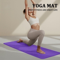 Tapete de Yoga Grueso de NBR de 183x61cm, Tapete de Ejercicio Antideslizante de Alta Densidad con Amortiguación Extra para Gimnasio en Casa, Pilates y Entrenamiento, Directo de Fábrica