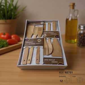 Set di 3 Utensili da Cucina in Bambù - Product Image 3