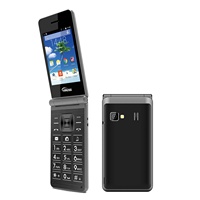 3g KaiOS sistemi özellik flip telefon 2.8 inç tuş takımı cep telefonu GPS, Facebook, WIFI