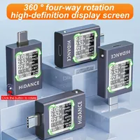 Testeur multifonction 13 en 1 DC 4,5-50V 0-12A avec affichage numérique, voltmètre, ampèremètre, compteur de puissance, chargeur de téléphone portable Type-C, testeur PD3.1