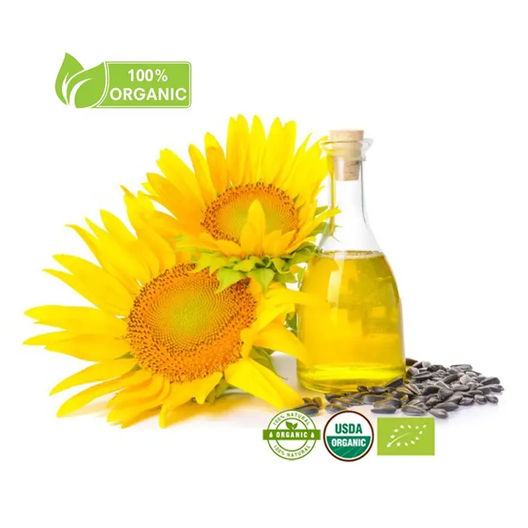 USDA EU Organic Best Quality Wholesale Refined 100% Organic Edible Vegetable Cooking Oil High Oleic Sunflower Oil