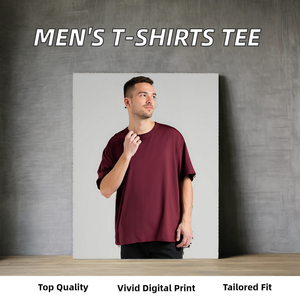 Người Đàn Ông Của 100% Cotton T-Shirts Chất Lượng Cao Mùa Hè Tay Áo O-Cổ Thiết Kế 240 Gram Vải Dệt Kim Đồng Bằng Nhuộm Kỹ Thuật Số Mặc Giản Dị - Product Image 4