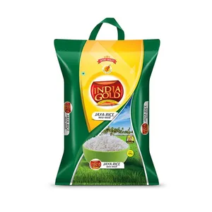 Recyclable Reusable colorful printed matt bopp laminated 10kg pp woven empty rice thailand bags for packaging with punch hole