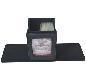 Boîte de rangement moderne en cuir pour cartes Commander, brevetée, multifonctionnelle, pour cartes à collectionner, capacité 180+ cartes à double pochette - Product Image 5