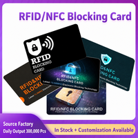 New Arrivals Custom Wholesale RFID Blocking PVC Card 13.56MHz Protection Wallet Shield Prevent Personal Information Leakage