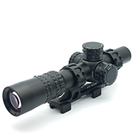 Lunette de visée tactique LPVO 1-8X24 FFP avec illumination rouge, accessoires de chasse pour montage de lunette en aluminium GE 20mm/21mm