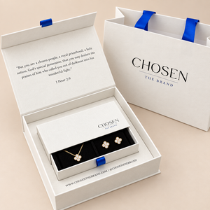 Boîte en carton personnalisée avec logo imprimé, style livre de luxe, boîte cadeau magnétique, boîte à bijoux pour collier et boucles d'oreilles - Product Image 1