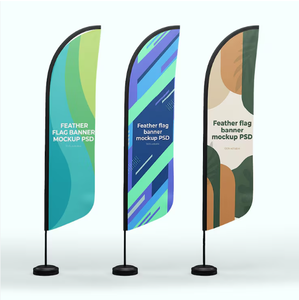 Drapeau de plage résistant au vent avec mât flexible, résistant à la décoloration, impression intégrale, design personnalisé pour les salons professionnels, les hôtels, les activités de plein air et les expositions - Product Image 3