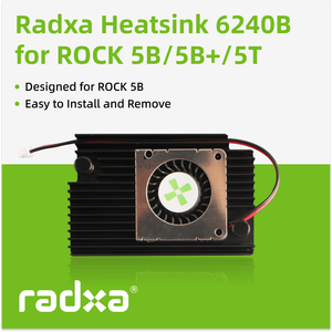 Disipador de Calor 6240B Compatible con Radxa ROCK 5B+ ROCK 5T ROCK 5B, Disipador de Calor para CPU, Radiador de Refrigeración SBC Radxa - Product Image 1
