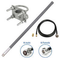 Antenne WiFi en fibre de verre omnidirectionnelle haute performance étanche pour extérieur, 35cm, 80cm, 110cm, 130cm, 150cm, avec connecteur N-Femelle