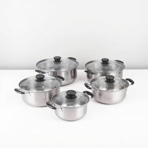 Ventes Directes Usine Batterie de Cuisine en Acier Inoxydable 10 Pièces, Ensemble Marmite et Casseroles - Product Image 5