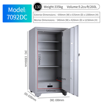 Feuerfester Safe aus Eisen, Schwerer Tresor mit Digitalschloss, 2 Schlüsseln und Schublade Innen -7092D