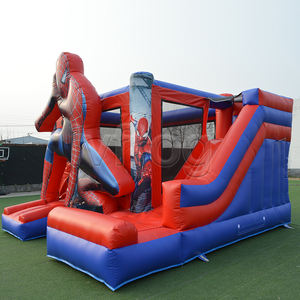 บริการเช่าบ้านลมธีมซูเปอร์ฮีโร่สำหรับจัดงานเลี้ยงกลางแจ้ง พร้อมสไลเดอร์ บ้านลมสไปเดอร์แมน - Product Image 2