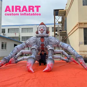 Airart Inflatables製作所、カスタムハロウィンデコレーション、インフレータブルジャイアントピエロスパイダーマン