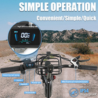 Vélo électrique pliable CMACEWHEEL avec batterie au lithium, télécommande, 7 vitesses, cadre en aluminium, moteur sans balais 500W, pneus larges pour la neige