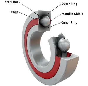 DZD China Factory Price Motorcycle Bearings 6203 6204 6205 6206 2RS ZZ Deep Groove Ball Bearing 6302 6306 6303