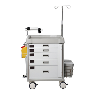 Chariot médical d'urgence en <span class=keywords><strong>plastique</strong></span> ABS GUANGHUA GH-650A1 pour hôpitaux, à prix abordable, pour le transport de médicaments et la surveillance des patients - Product Image 6