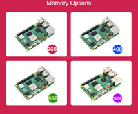 Placa base Raspberry Pi 5, placa de brazo de 4GB para Linux, programación Python, PCIe, Gigabit Ethernet, tarjeta de programación de desarrollo