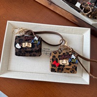 Nouvelle Pochette Portable pour Écouteurs en Forme de Tête de Chat de Dessin Animé, Pendentif Porte-clés Polyvalent Tendance, Breloque de Sac Accessoire pour Filles en Promotion