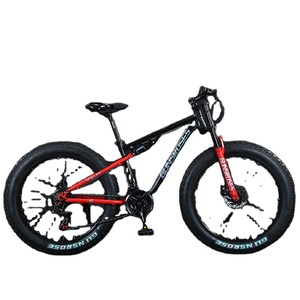 Bicicleta de Nieve con Frenos de Disco, Llantas Grandes de Acero, Velocidad Variable, <span class=keywords><strong>Doble</strong></span> Amortiguación, Ancha y Gruesa, Todoterreno, para Adultos, Hombres y Mujeres, con Llantas Gruesas - Product Image 2