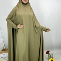 Abaya de prière portable antistatique grande taille, faite à la main, respirante, légère, en polyester, coupe ajustée, pour femmes musulmanes adultes