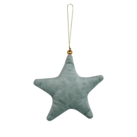 Weihnachtliche Hängende Samt-Stern-Dekorationen 10cm Geprägt für Weihnachtsbaum Kamin Silvester Ornament