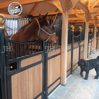 Porte battante préfabriquée de luxe à cadre métallique, équipement de box pour chevaux de haute qualité, sur mesure