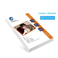 Papel Fotográfico Aotong Premium Luminoso de Alto Brillo 3R RC, 100 Hojas, 89*127mm, para Impresoras de Inyección de Tinta, Tamaños A5/A4/A3 Incluidos