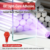 Colle acrylique UV transparente à viscosité moyenne à élevée, durcissable par lumière UV, pour plastique et métal, petite taille Nianlida 50ml