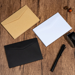 Kraft Paper Envelopes Custom Window Envelope Sets Black White Brown Invitation Packaging for <b>Gift</b> <b>Cards</b> - Product Image 3