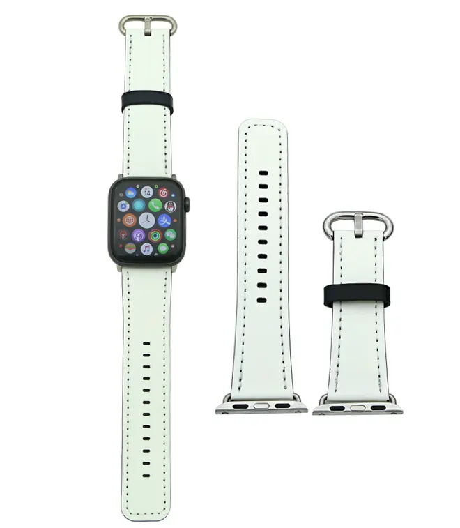 Custom Picture Printable Leather Blank Sublimation Smart Watch Strap Band For Apple Watch 1 2 3 4 5 6